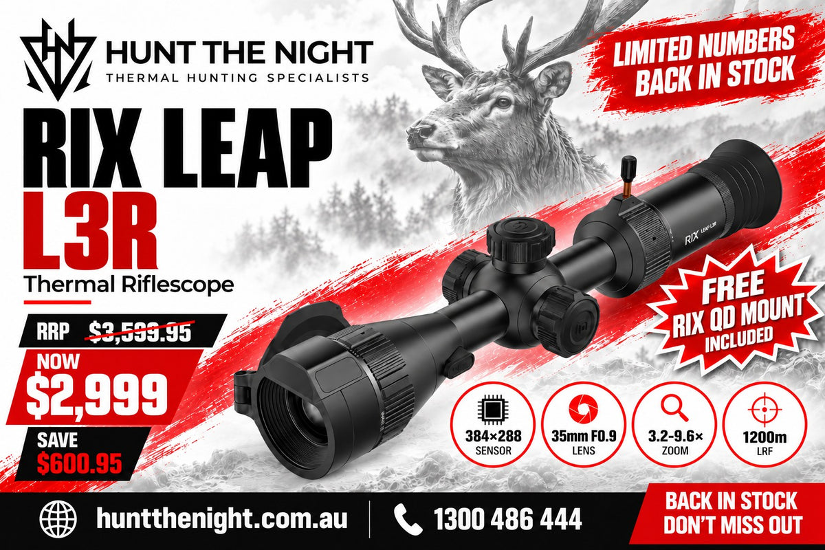 RIX Leap L3R thermal riflescope, back in stock, now $2,999, free RIX QD mount included