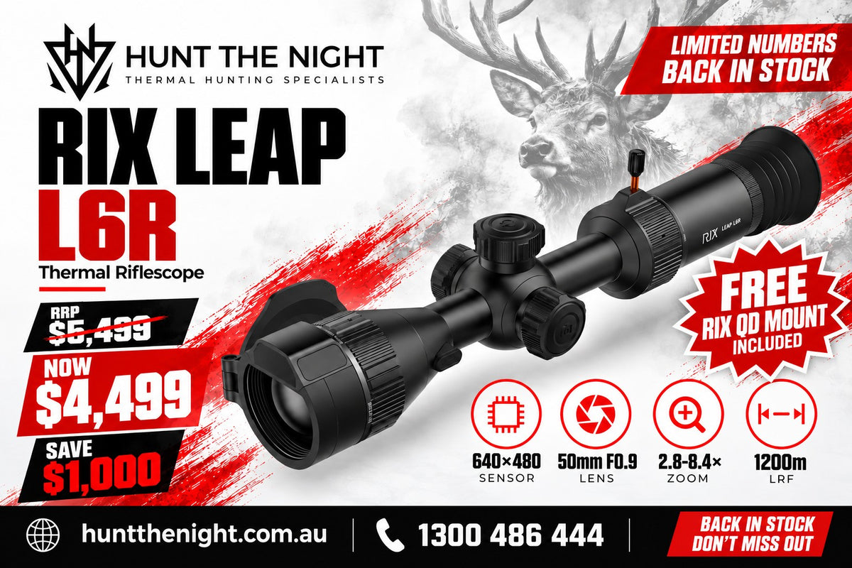 RIX Leap L6R thermal riflescope, back in stock, now $4,499, free RIX QD mount included