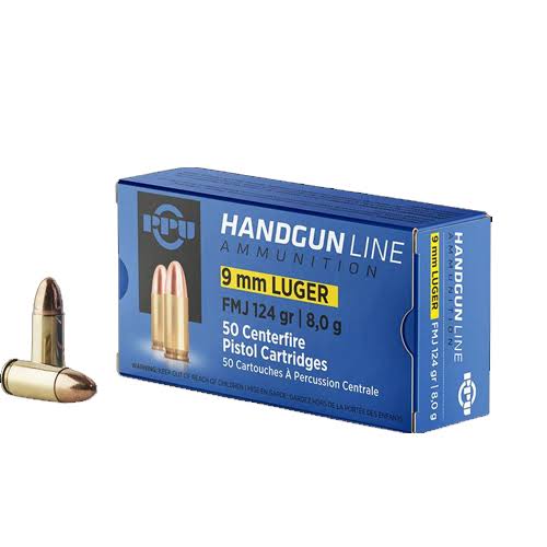 PPU 9mm Luger 124gr LRN Ammunition