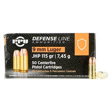 PPU 9mm Luger 115gr JHP 50 Pack