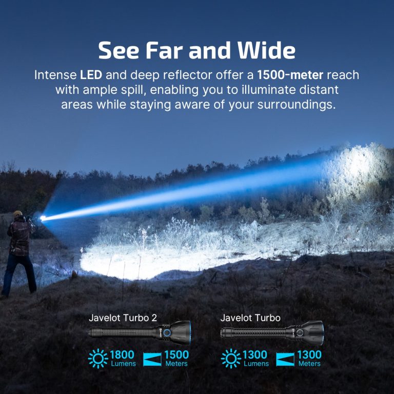 Olight Javelot Turbo 2 Powerful Rechargeable 1500 Metre Long Range Hunting Torch - additional view