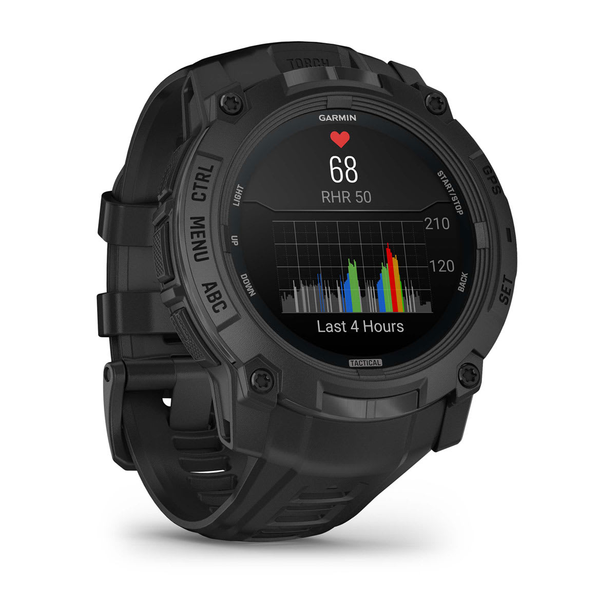 Garmin Instinct® 3 – 50 mm, AMOLED, Tactical Edition – Black with Black Band – view 3