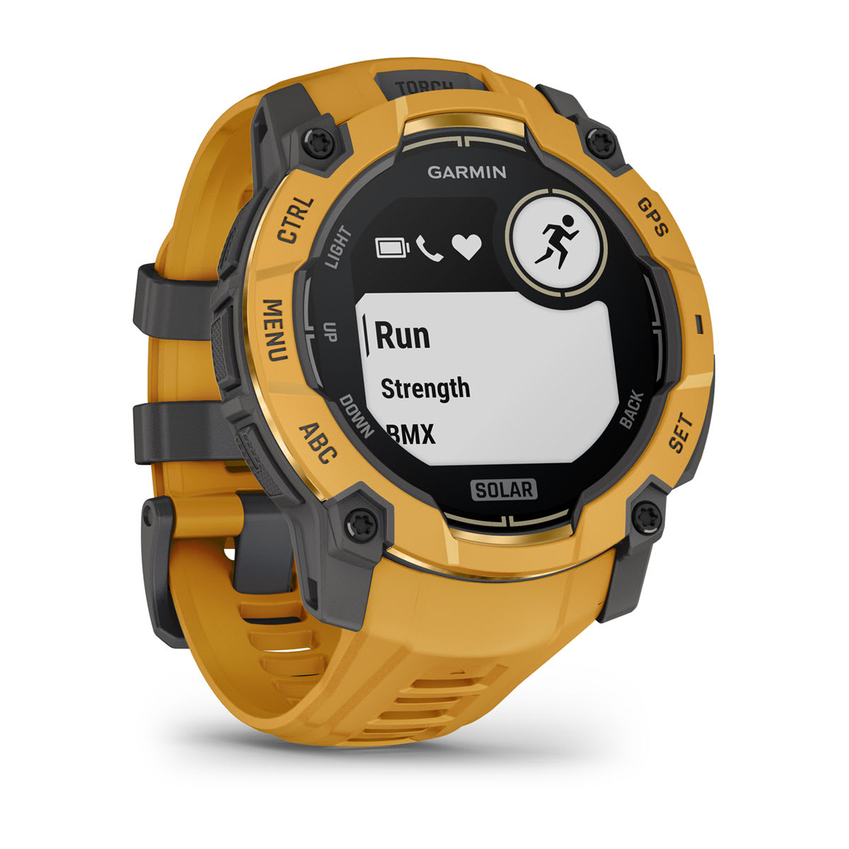 Garmin Instinct® 3 – 50 mm, Solar – Sunburst with Sunburst/Grey Band – view 3