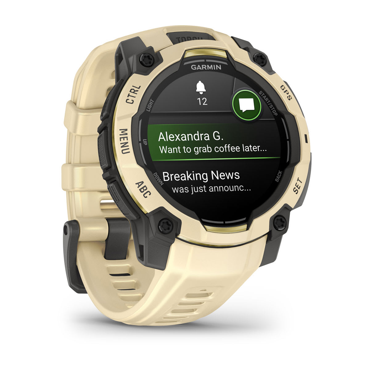 Garmin Instinct® 3 – 45 mm, AMOLED – Citrine with Citrine Band – view 3