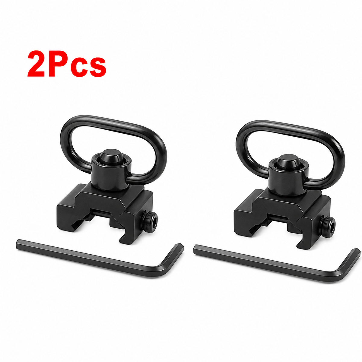 StrikeHold QD Sling Swivel Set — Low-Profile Square (2Pcs)