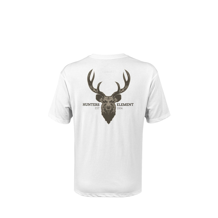 Hunters Element Sambar Tee - Off White - back view