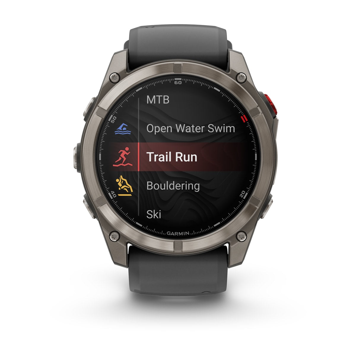 Garmin fēnix® 8 Pro – 51 mm, AMOLED – Sapphire, Titanium with Graphite/black silicone band – view 4