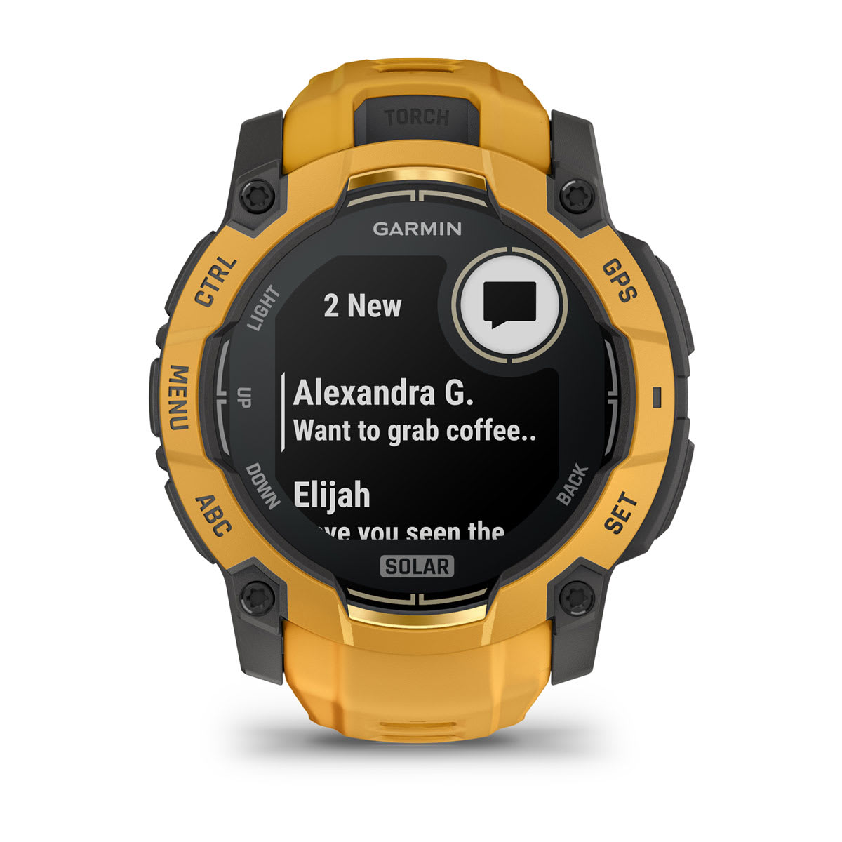 Garmin Instinct® 3 – 50 mm, Solar – Sunburst with Sunburst/Grey Band – view 4