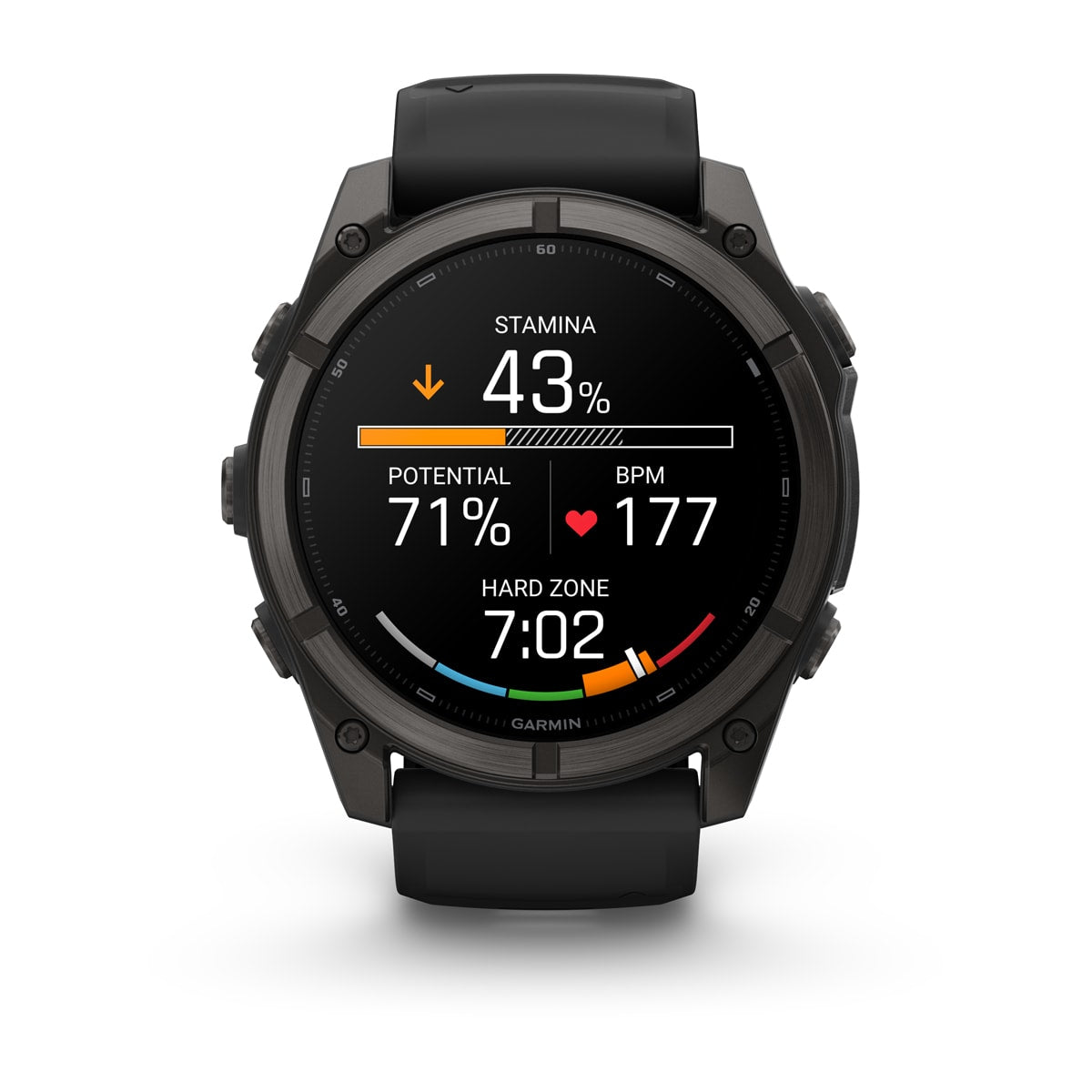 Garmin fēnix® 9 – 51mm – Carbon Gray DLC Titanium with Black Silicone Band – view 4