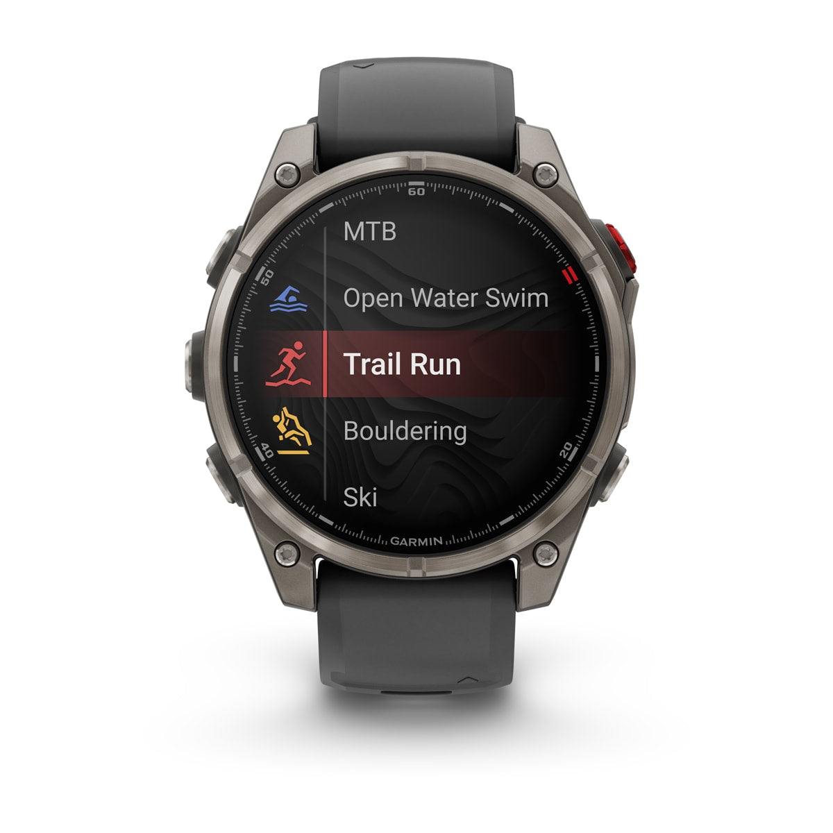 Garmin fēnix® 8 Pro – 47 mm, AMOLED – Sapphire, Titanium with Graphite/black silicone band – view 4