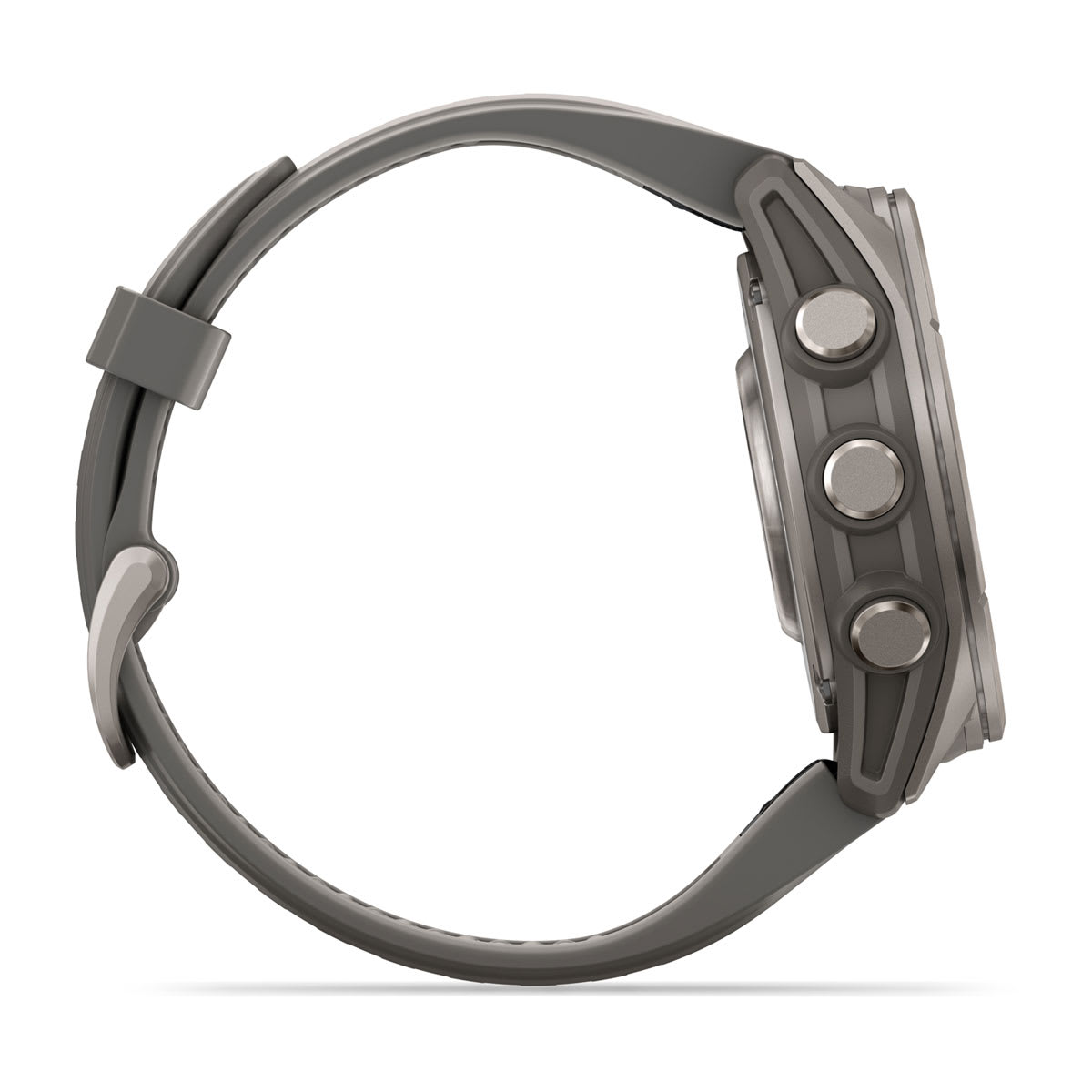 Garmin fēnix® 9 – 43mm – Titanium with Pebble Gray Silicone Band – view 5
