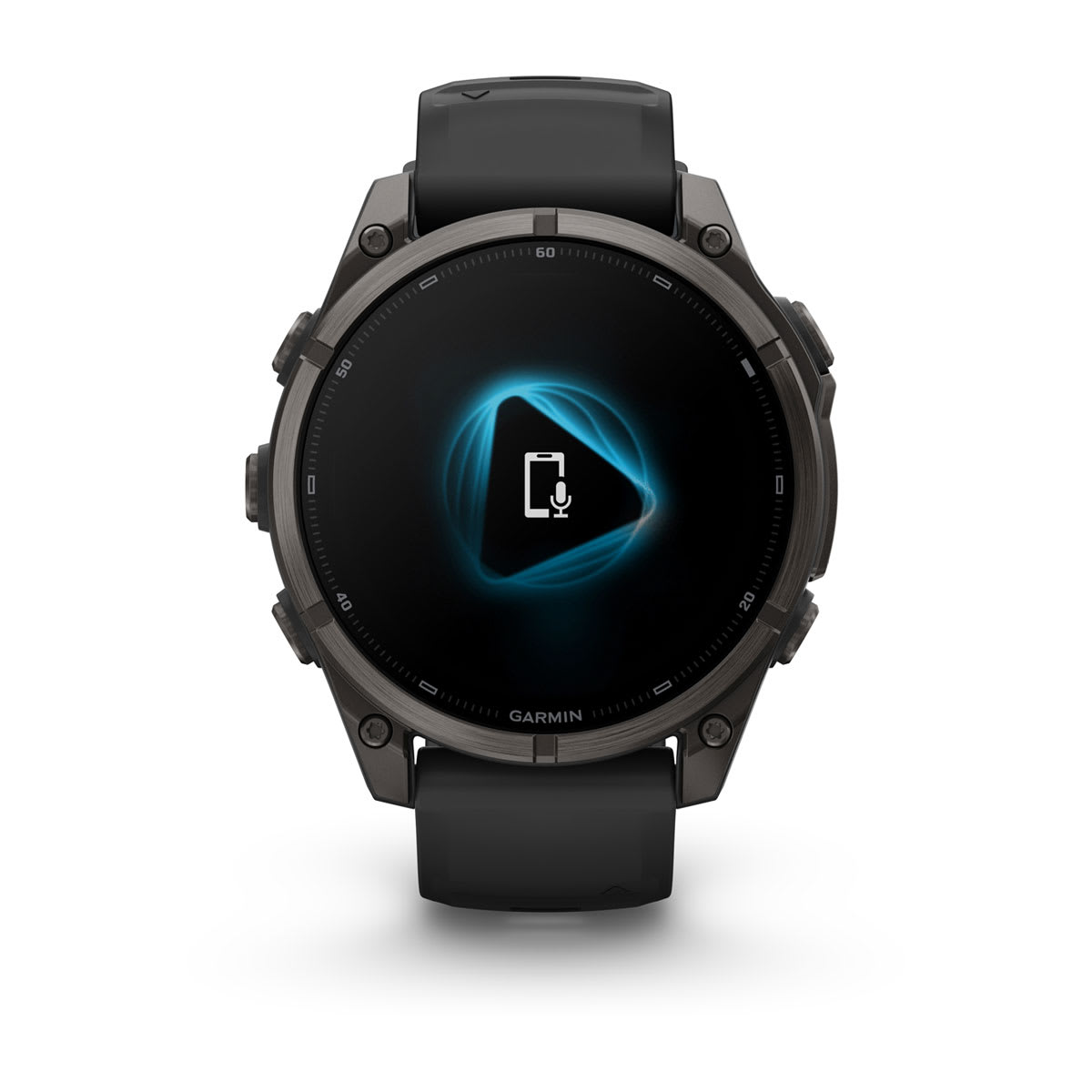Garmin fēnix® 9 – 47mm – Carbon Gray DLC Titanium with Black Silicone Band – view 6
