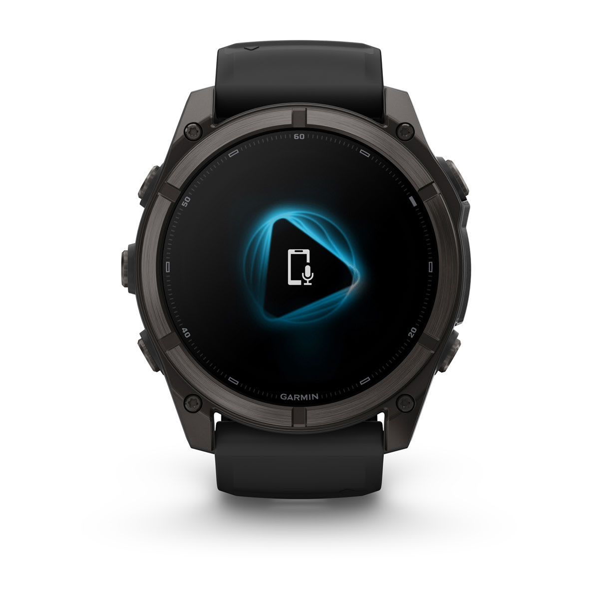 Garmin fēnix® 9 – 51mm – Carbon Gray DLC Titanium with Black Silicone Band – view 6