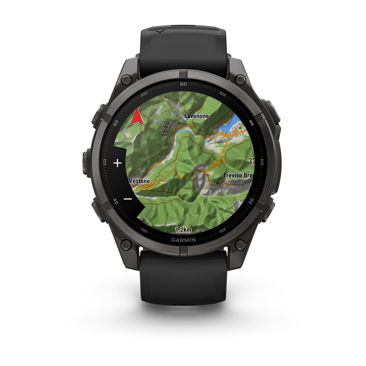 Garmin fēnix® 9 – 47mm – Carbon Gray DLC Titanium with Black Silicone Band – view 7