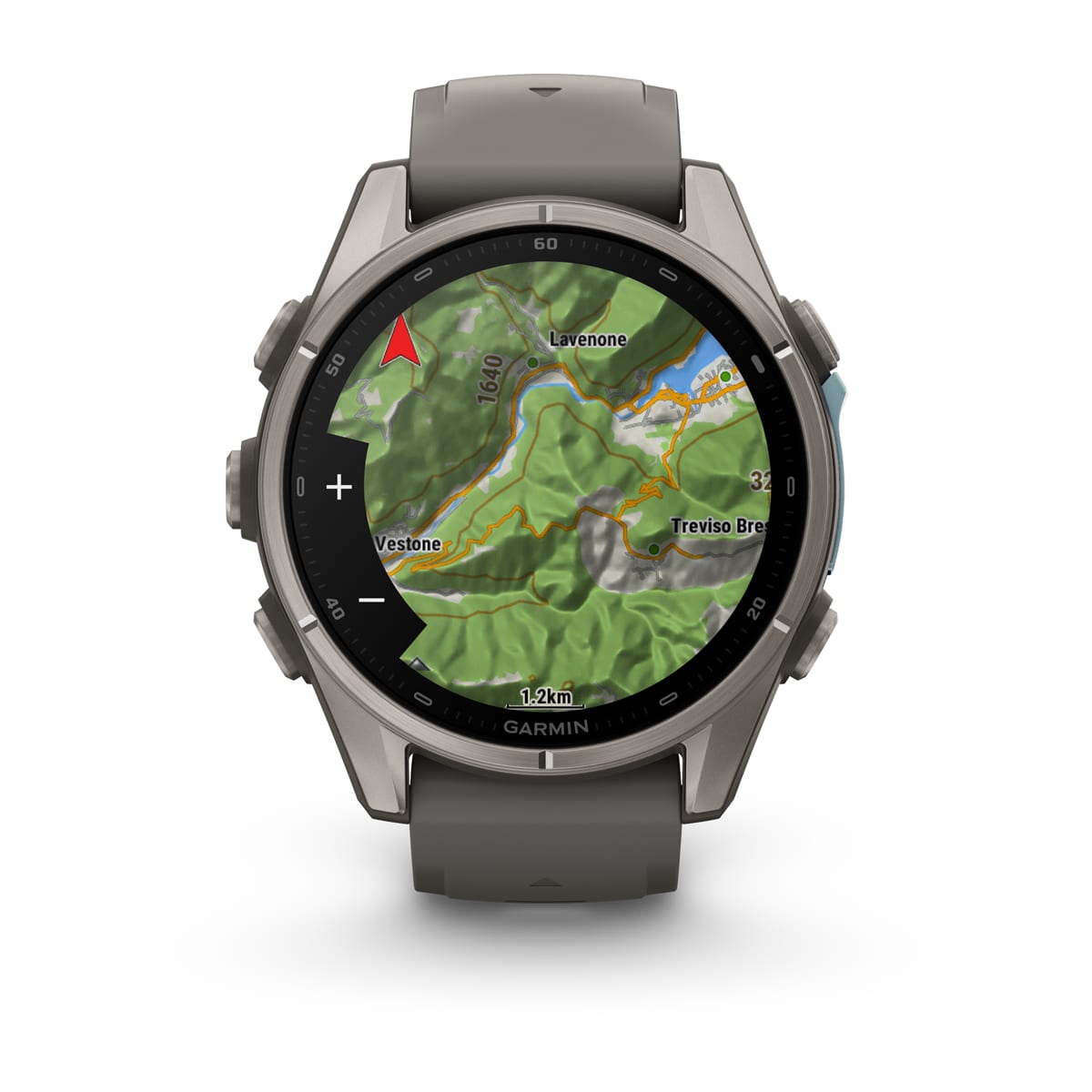 Garmin fēnix® 9 – 43mm – Titanium with Pebble Gray Silicone Band – view 7