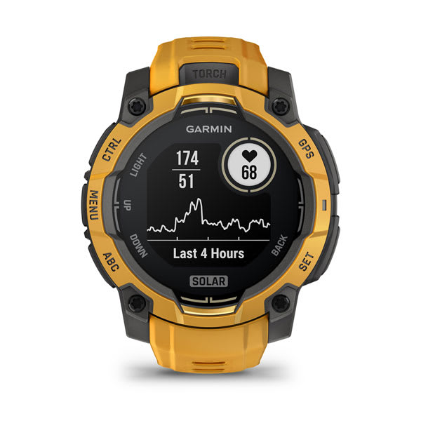 Garmin Instinct® 3 – 45 mm, Solar – Sunburst with Sunburst/Grey Band – view 8