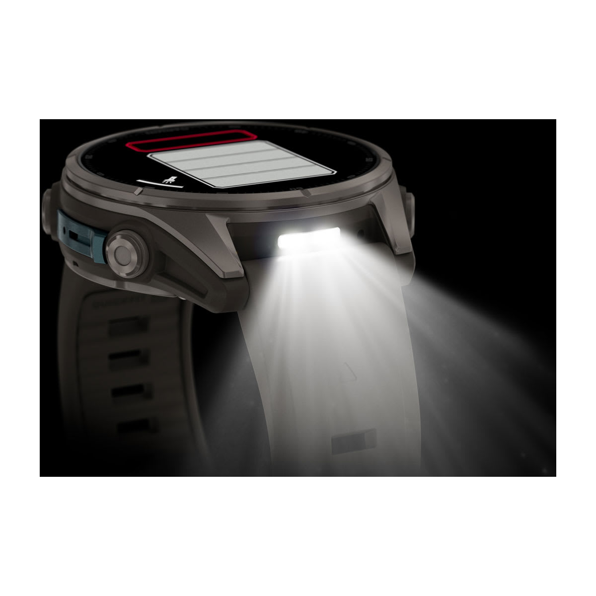 Garmin fēnix® 9 – 43mm – Titanium with Pebble Gray Silicone Band – view 8