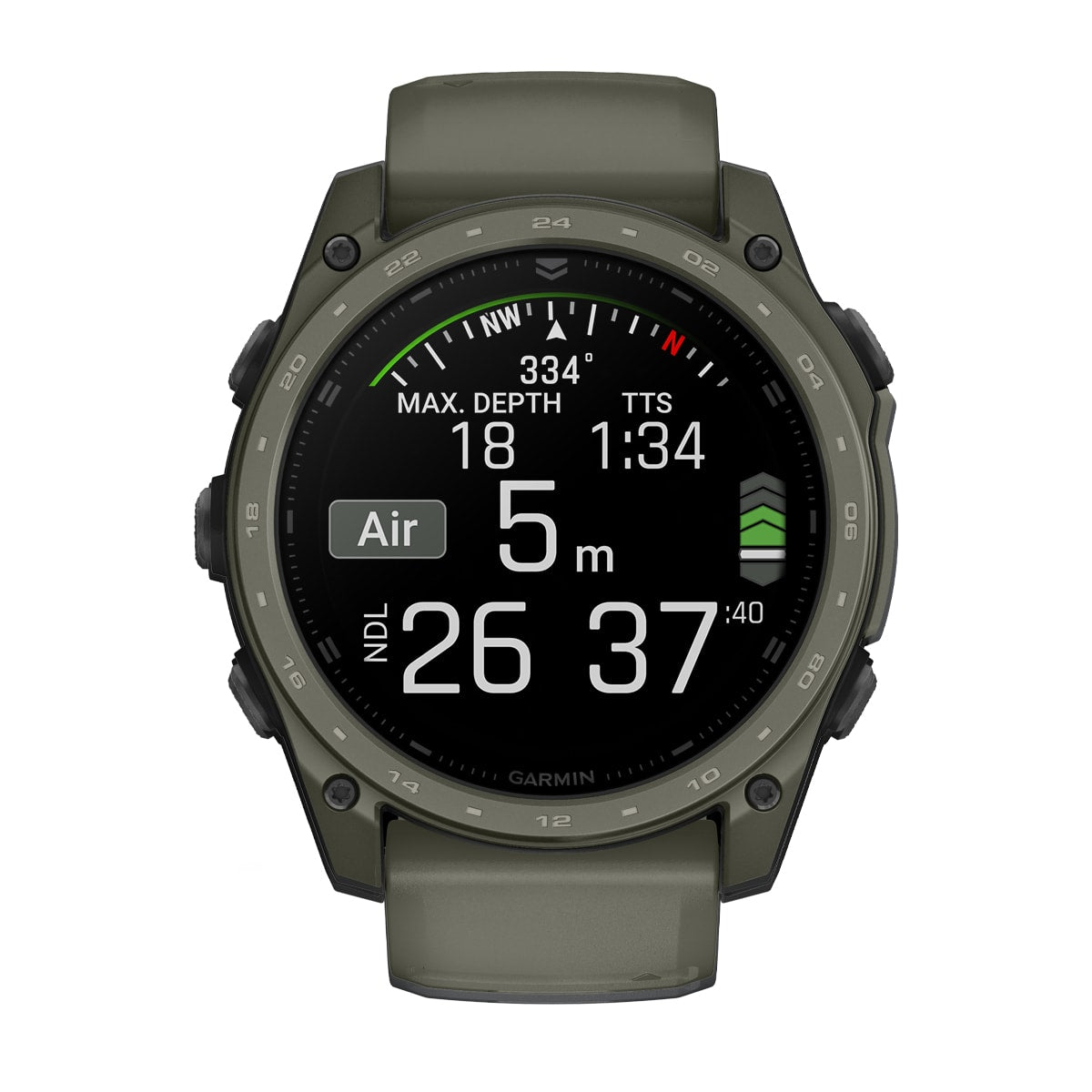Garmin tactix® 8 – 51 mm, AMOLED, Cerakote® Coating – Includes Applied Ballistics Ultralight™ Solver and Olive Drab Cerakote® Coating – view 4