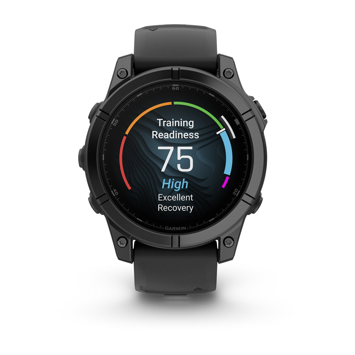 Garmin fēnix® E – 47 mm, AMOLED – Slate grey steel with Black Silicone Band – view 7