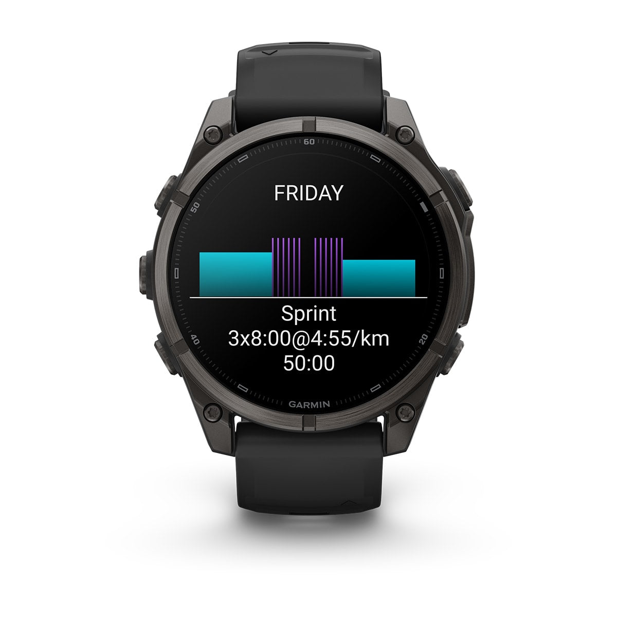 Garmin fēnix® 9 – 47mm – Carbon Gray DLC Titanium with Black Silicone Band – view 9