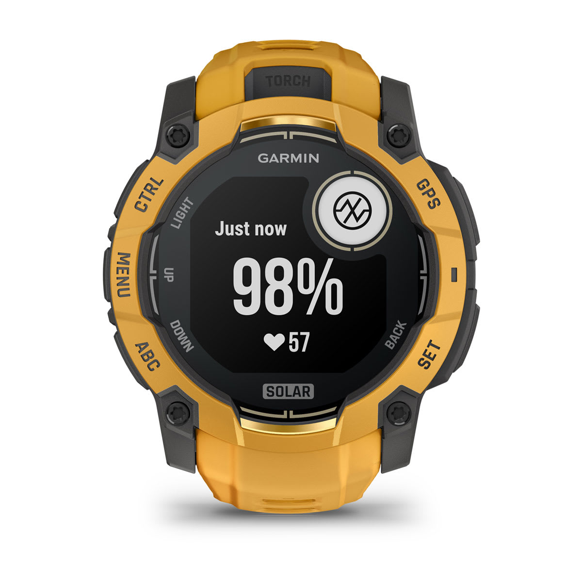 Garmin Instinct® 3 – 50 mm, Solar – Sunburst with Sunburst/Grey Band – view 9