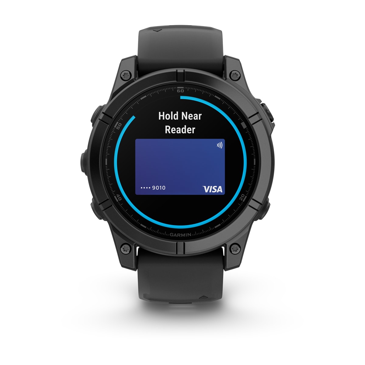 Garmin fēnix® E – 47 mm, AMOLED – Slate grey steel with Black Silicone Band – view 9