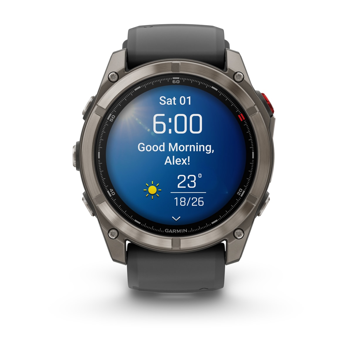 Garmin fēnix® 8 Pro – 51 mm, AMOLED – Sapphire, Titanium with Graphite/black silicone band – view 9