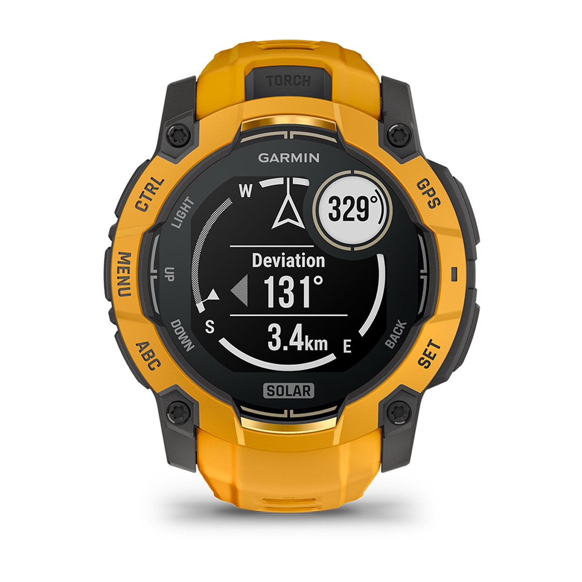 Garmin Instinct® 3 – 50 mm, Solar – Sunburst with Sunburst/Grey Band – view 11