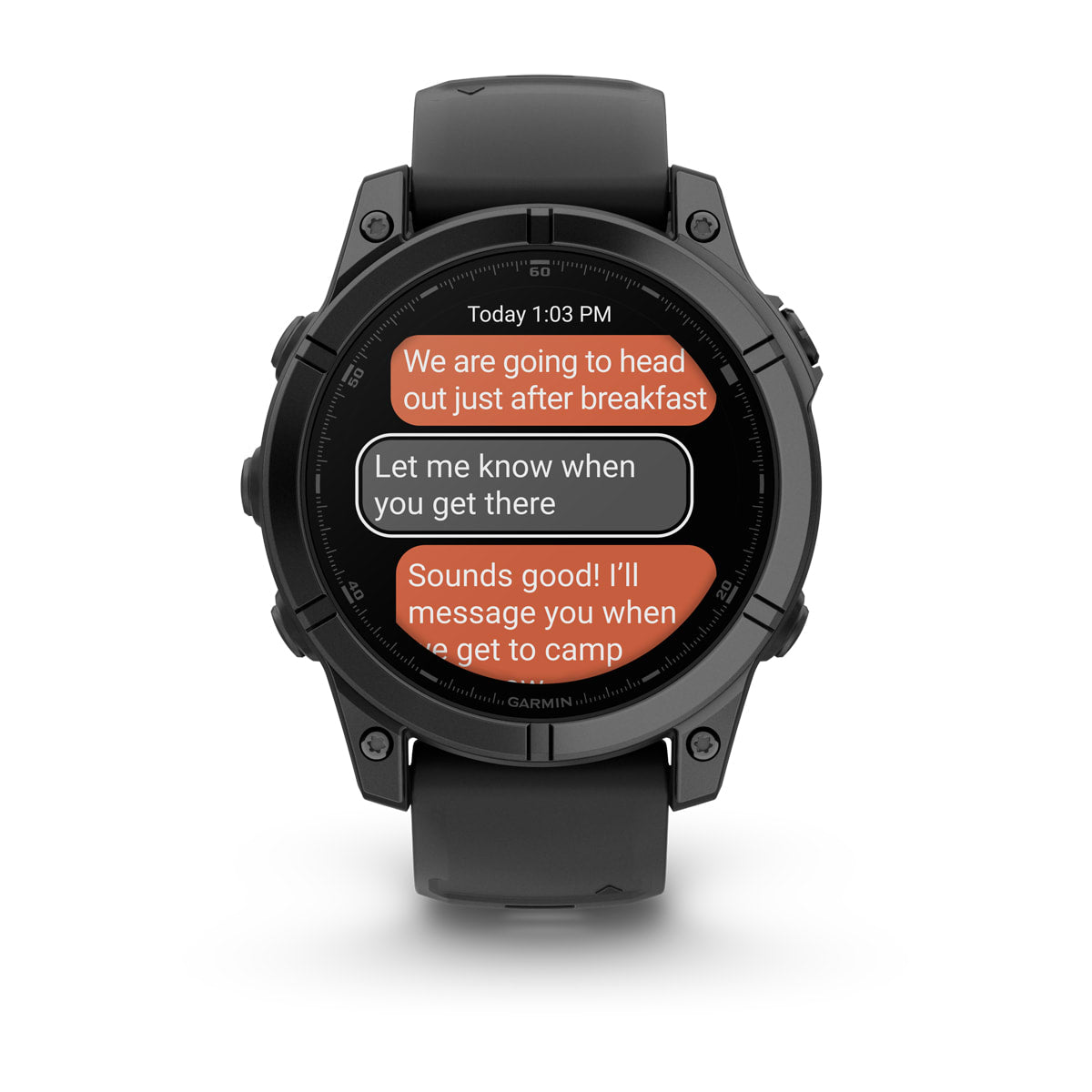Garmin fēnix® E – 47 mm, AMOLED – Slate grey steel with Black Silicone Band – view 10