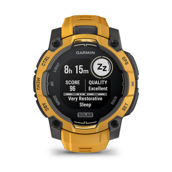 Garmin Instinct® 3 – 45 mm, Solar – Sunburst with Sunburst/Grey Band – view 12