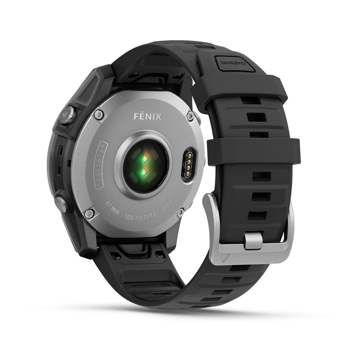 Garmin fēnix® E – 47 mm, AMOLED – Stainless steel with Black Silicone Band – view 11