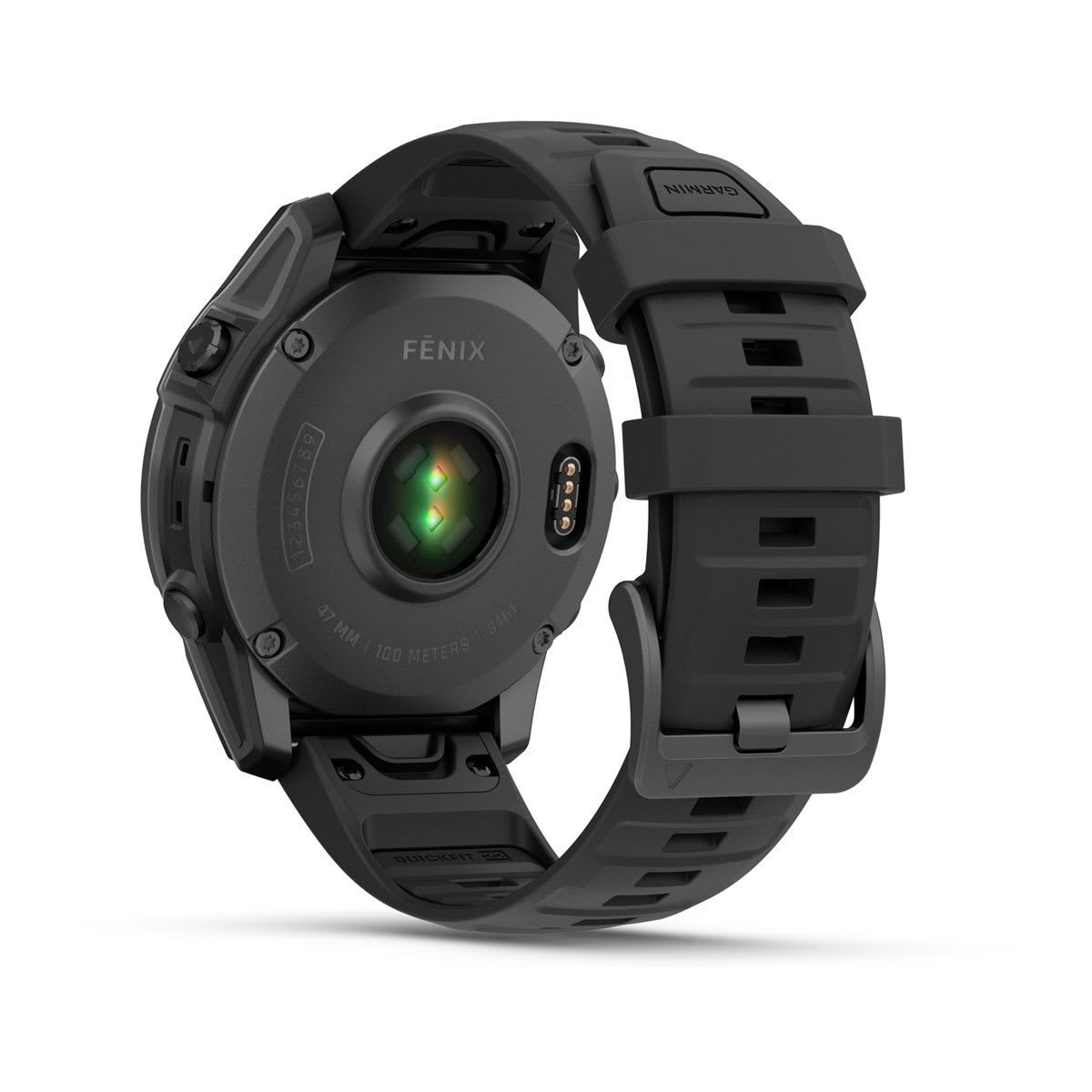 Garmin fēnix® E – 47 mm, AMOLED – Slate grey steel with Black Silicone Band – view 11