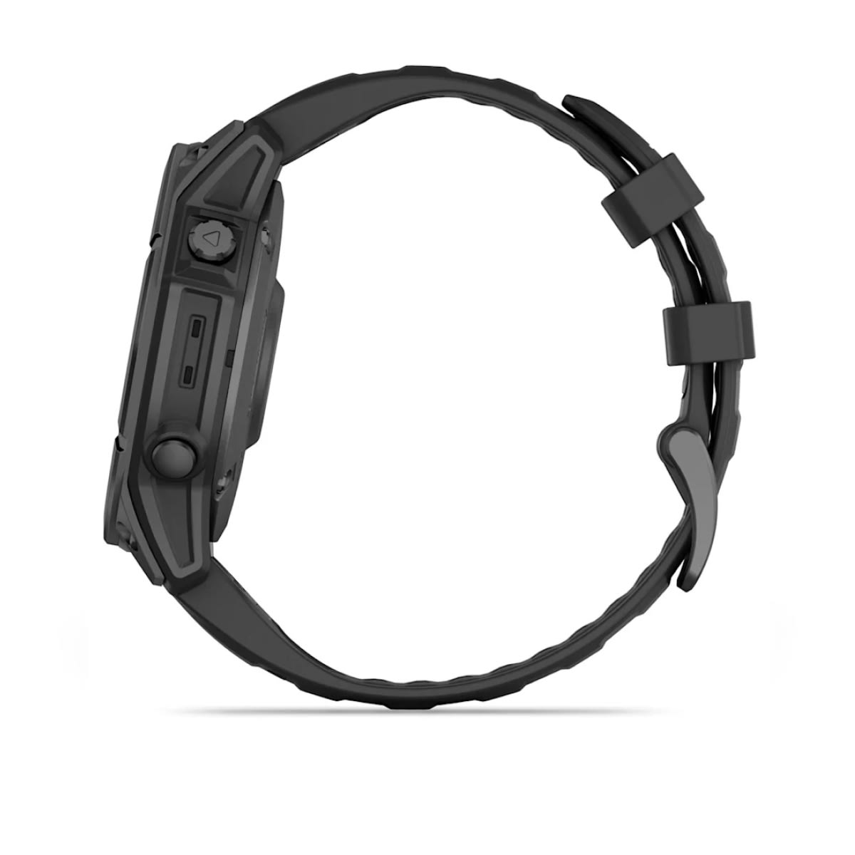 Garmin fēnix® E – 47 mm, AMOLED – Slate grey steel with Black Silicone Band – view 12