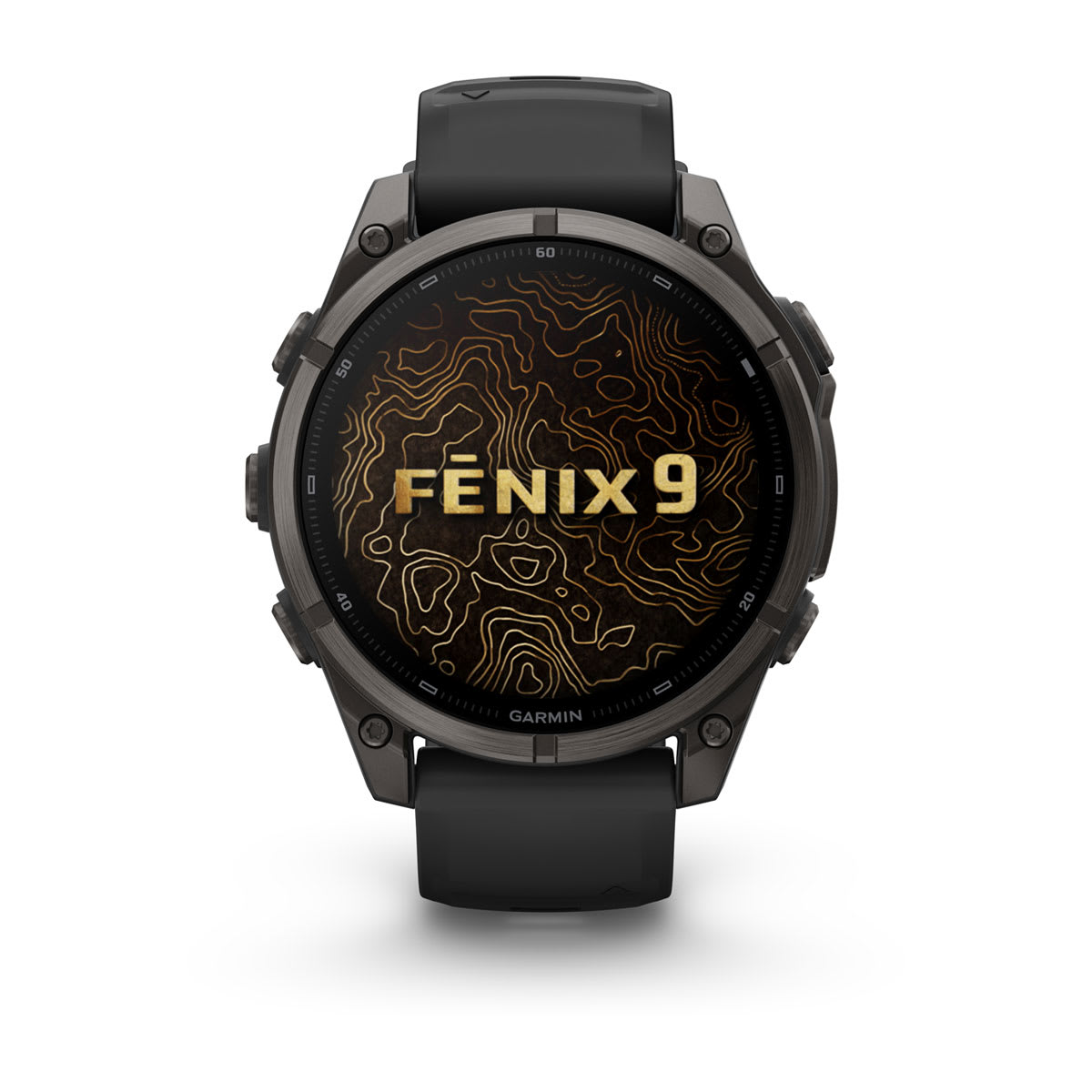 Garmin fēnix® 9 – 47mm – Carbon Gray DLC Titanium with Black Silicone Band – view 2