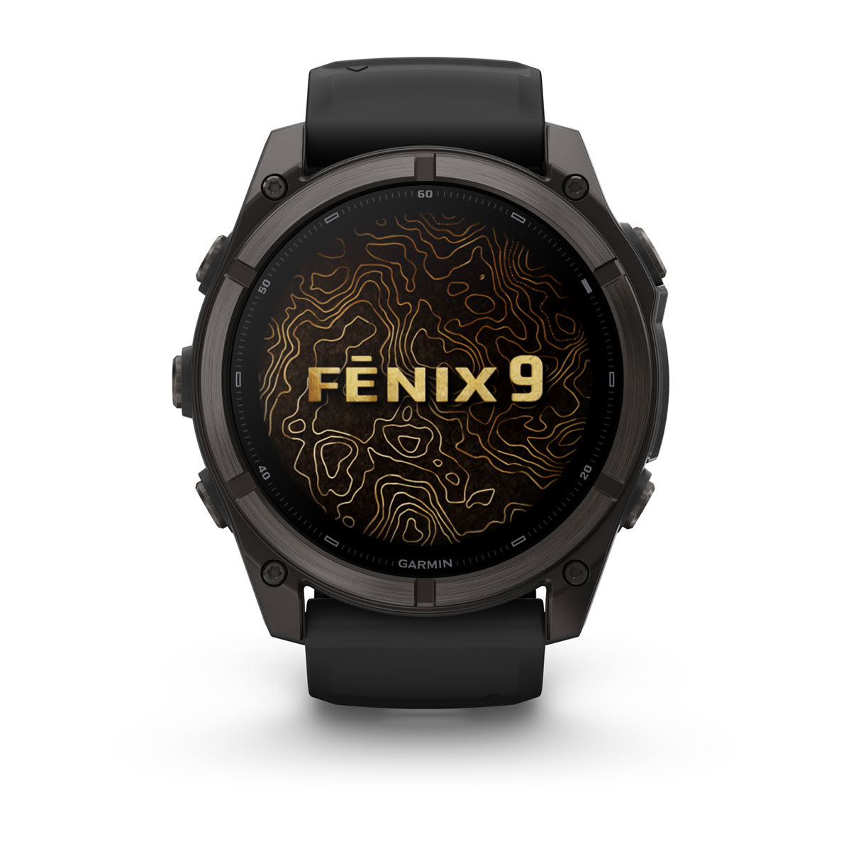Garmin fēnix® 9 – 51mm – Carbon Gray DLC Titanium with Black Silicone Band – view 2