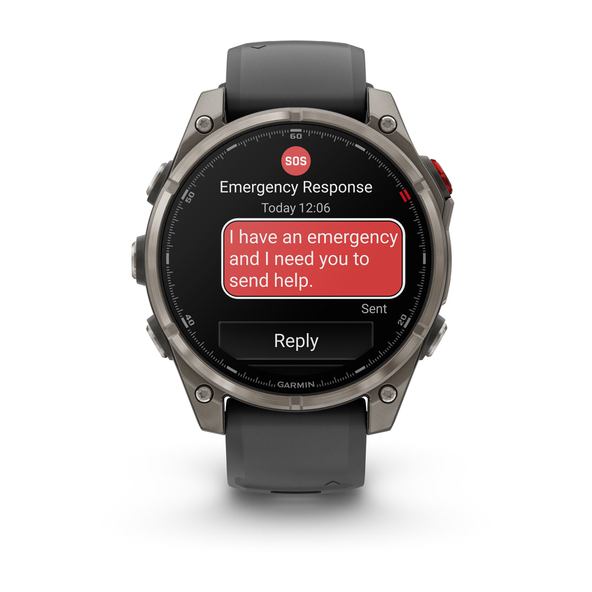 Garmin fēnix® 8 Pro – 47 mm, AMOLED – Sapphire, Titanium with Graphite/black silicone band – view 2