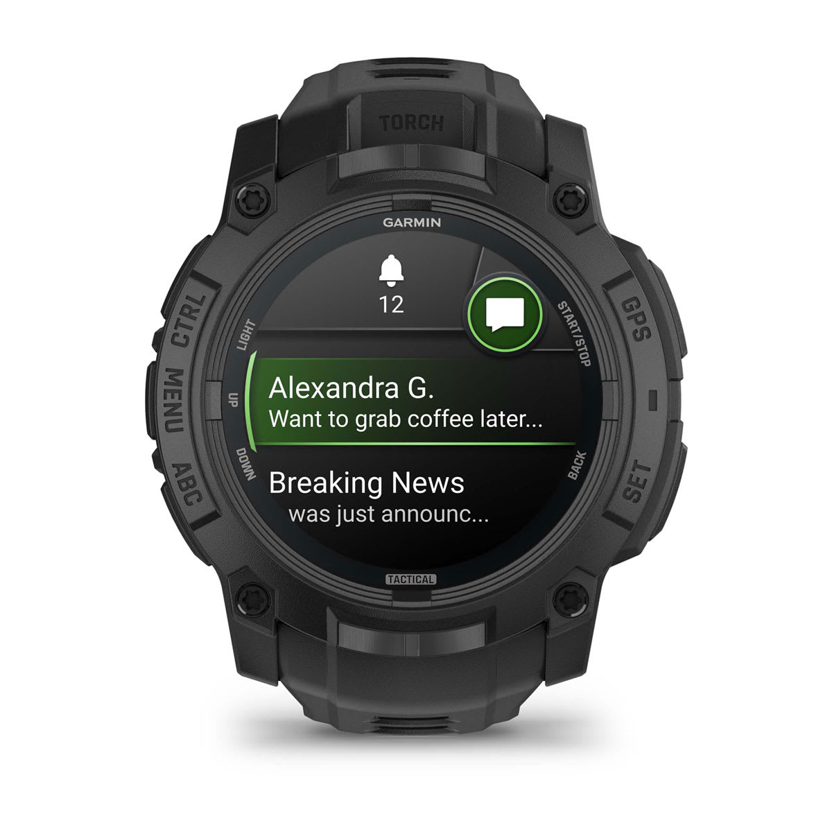 Garmin Instinct® 3 – 50 mm, AMOLED, Tactical Edition – Black with Black Band – view 2
