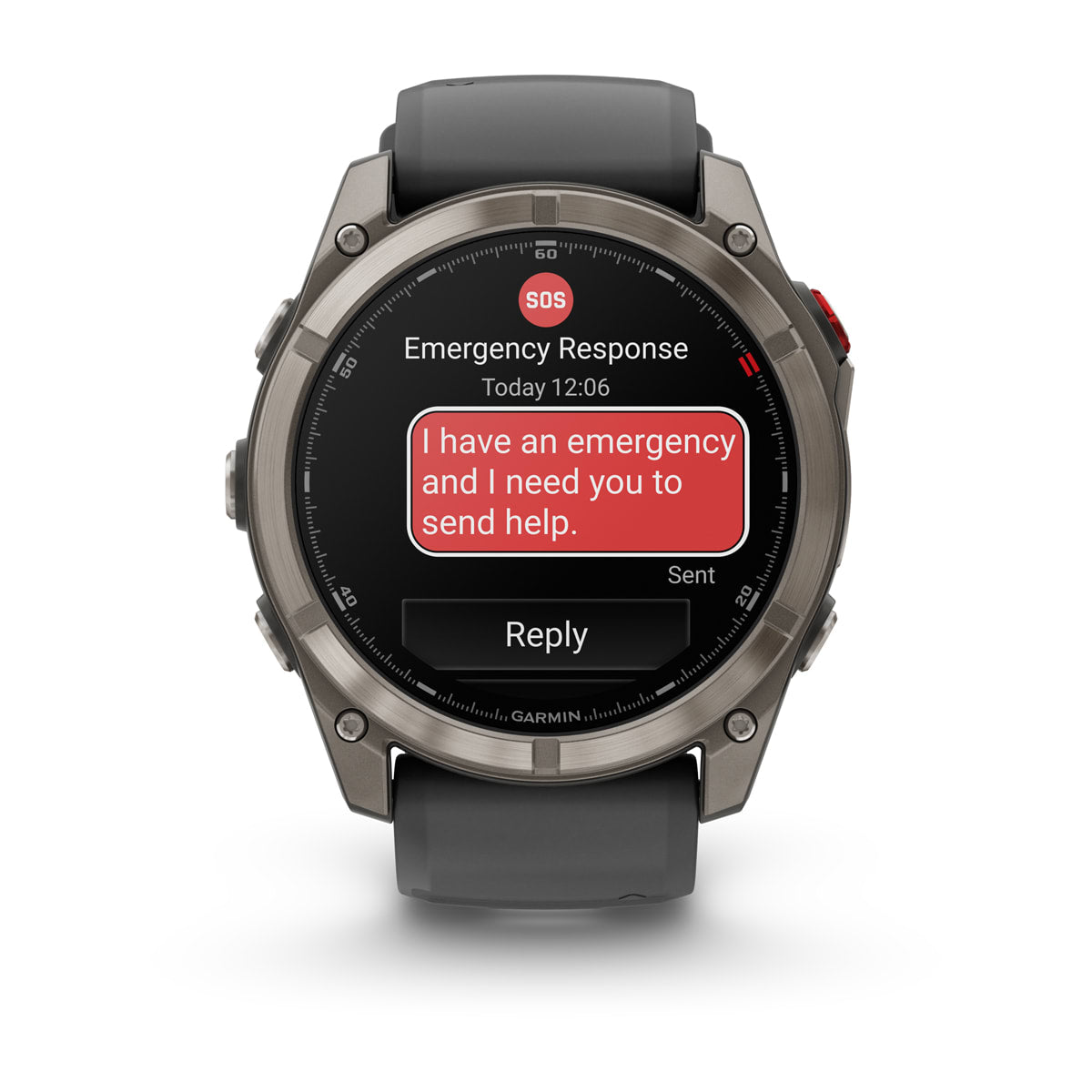 Garmin fēnix® 8 Pro – 51 mm, AMOLED – Sapphire, Titanium with Graphite/black silicone band – view 2