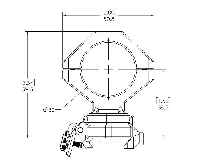 Magne-tech Magnetic Scope Mount Set 30mm