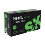 SK 22LR Pistol Match 40gr LRN Ammunition (50pk)